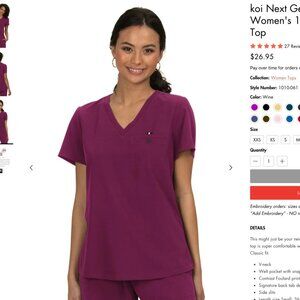 Koi's 1 Pocket Tuck in Scrub Top
